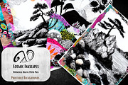 Cosmic Inkscapes: Dreamy Landscapes, a Background Graphic by NiiiNArt (Thumbnail 7 of 9)