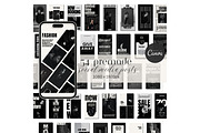 Minimalist B&W social media post set, a Templates & Theme by Cute Little Workshop (Thumbnail 1 of 5)