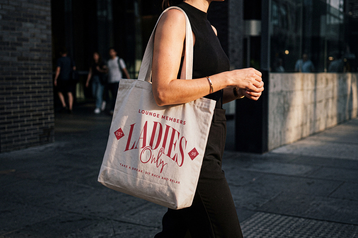 Canvas Tote Bag Mockup, a Packaging Mockup by Designer Dude (Photo 1 of 2)