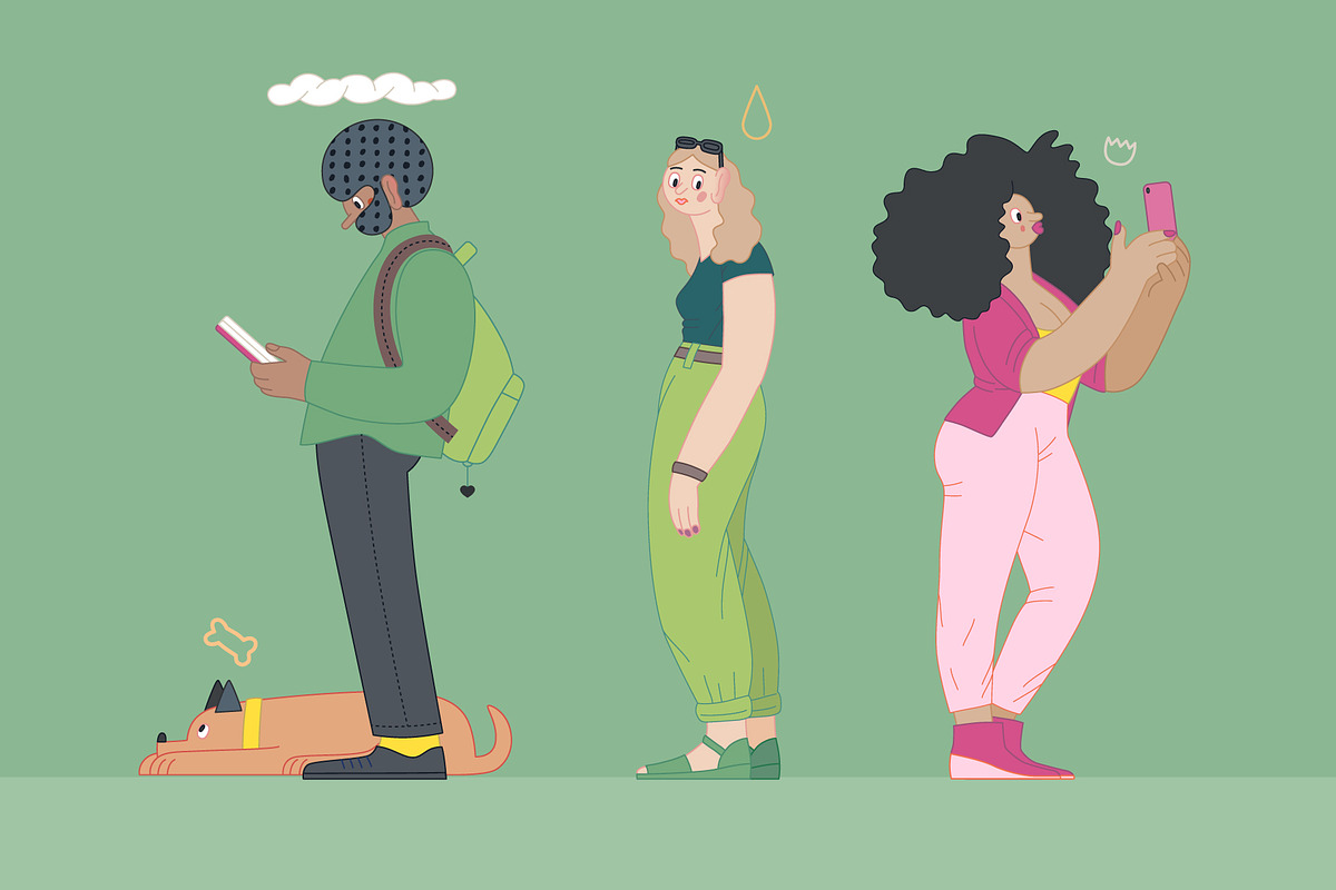 Waiting in line (vector), a Healthcare Illustration by Grivina's shop (Photo 5 of 19)