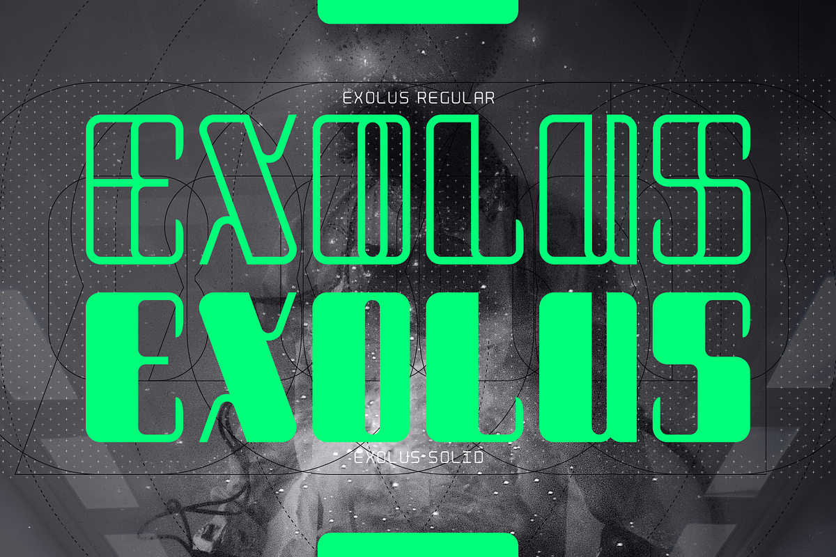 EXOLUS Experimental Font, a Font by Alex-Banks Type (Photo 1 of 7)