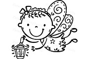 Black & White Fairy Tale Clipart Set, an Object Illustration by Bubert Art (Thumbnail 6 of 7)