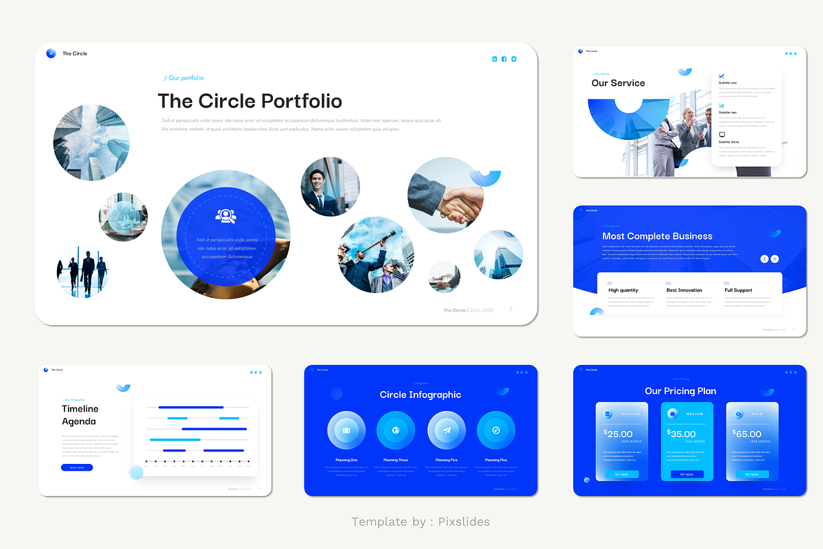 The Circle Presentation PowerPoint, a Presentation Template by Pixslides (Photo 4 of 6)