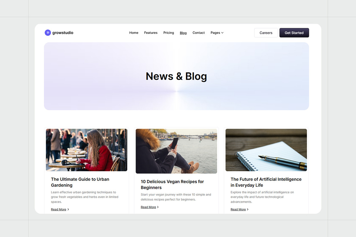 Grow Studio - AI & SaaS Website Template preview 5