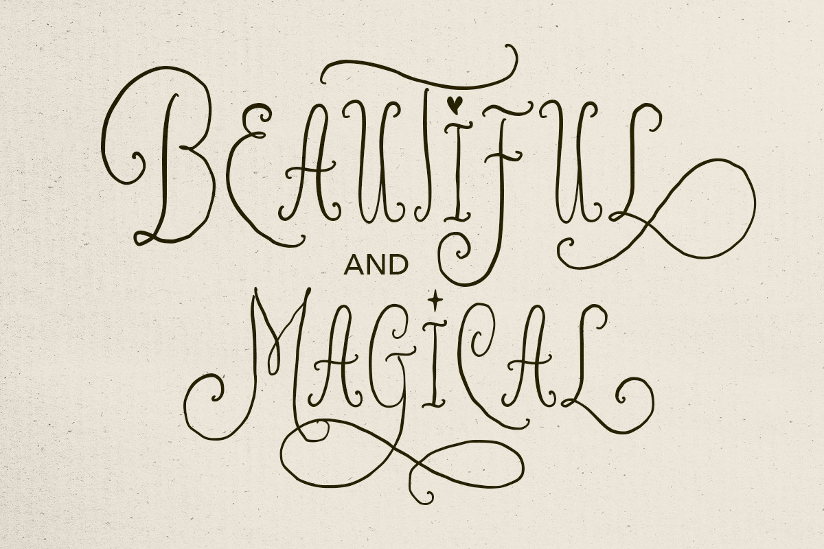 Poetry Velvet Curly Font, a Handwritten Font by Letterhend Studio (Photo 2 of 9)