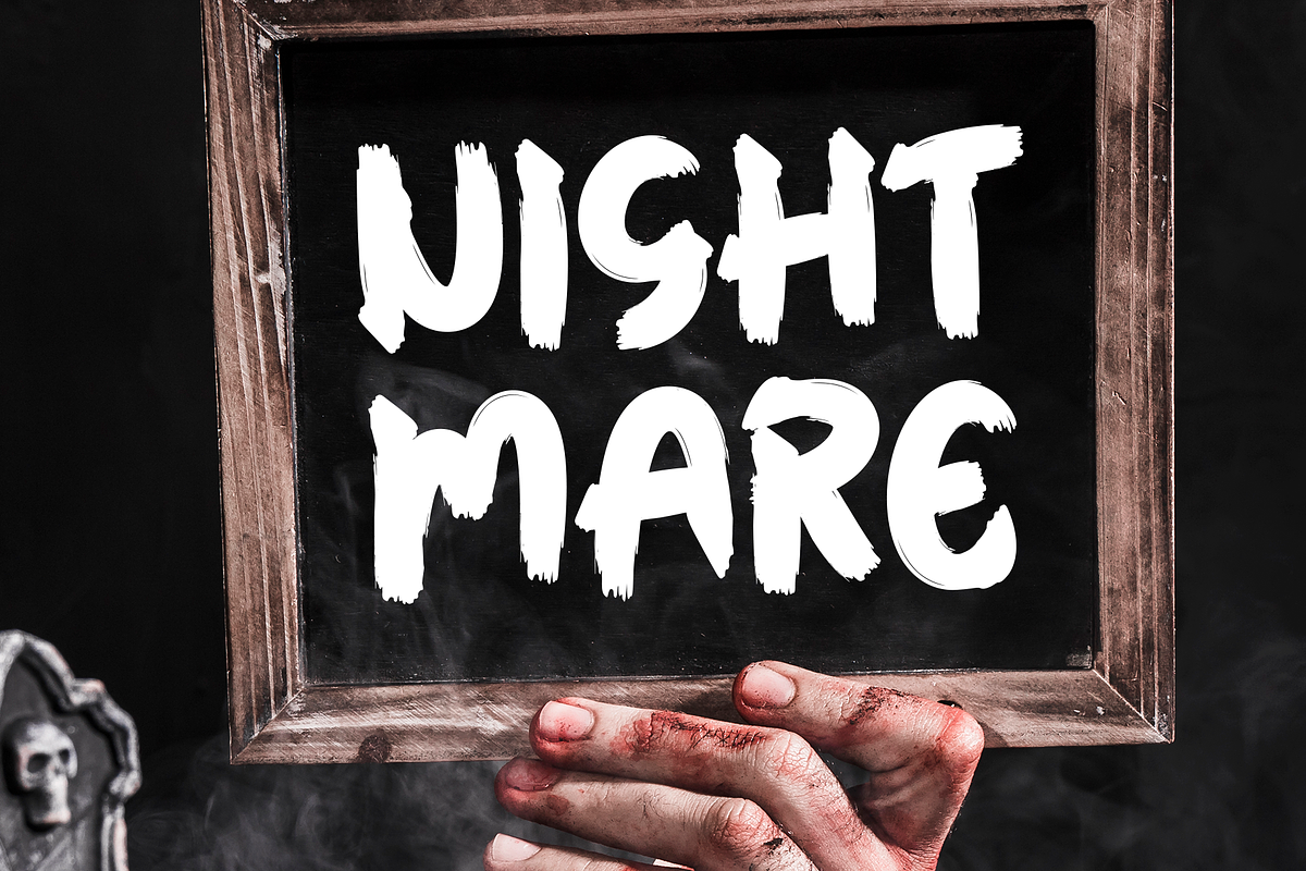 Haunted Nights | Script Font, a Script Font by Scratchones (Photo 4 of 8)