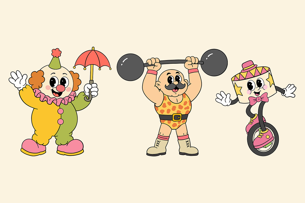 Vintage Circus Clipart Collection, a Decorative Illustration by Alina Sh (Photo 4 of 10)