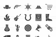 50 Wild West Glyph Icons, an Icon by IconBunny (Thumbnail 2 of 2)