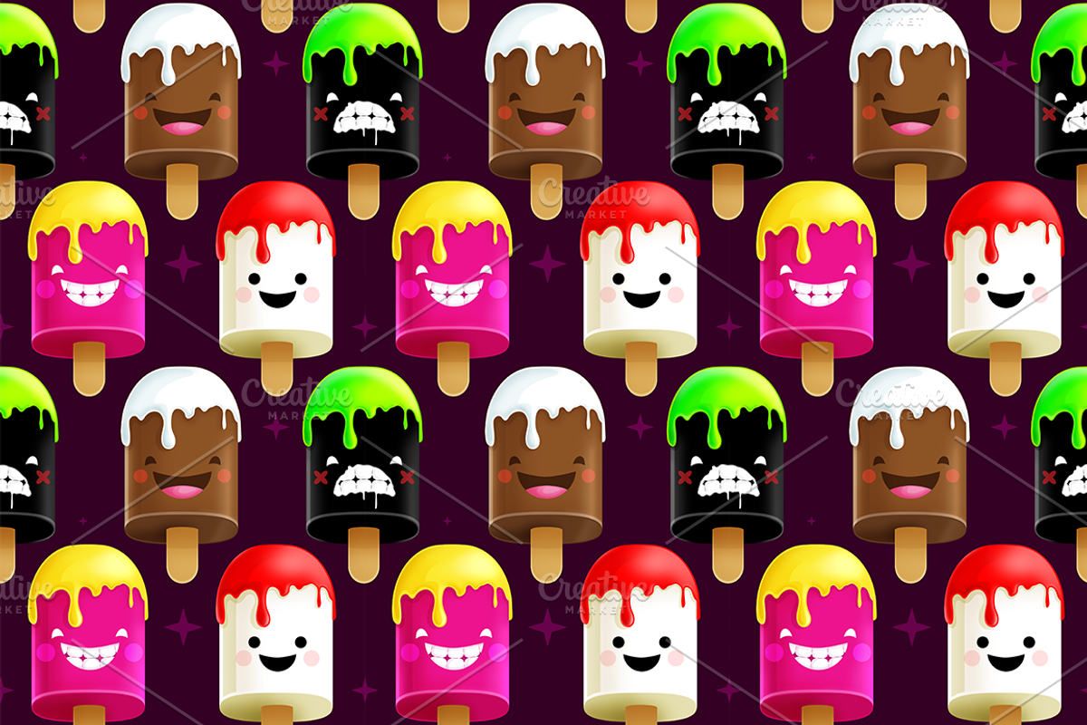 Freaky Ice-Creams Pattern preview 2