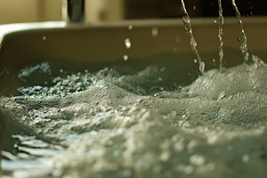 Close Up shot of water running in a, a Photo by Iftikhar Alam