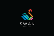 Colorful Geometric Swan Vector Logo, a Branding & Logo Template by yopie (Thumbnail 1 of 4)