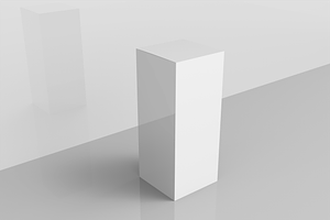 3d Vertical Box Mockup