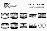 Dirty Teeth Black Icons, a Solid Icon by Akatype Studio (Thumbnail 1 of 3)