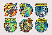 Cosmic Adventure Sticker Pack, a Person Illustration by Black Cat Studio (Thumbnail 2 of 3)