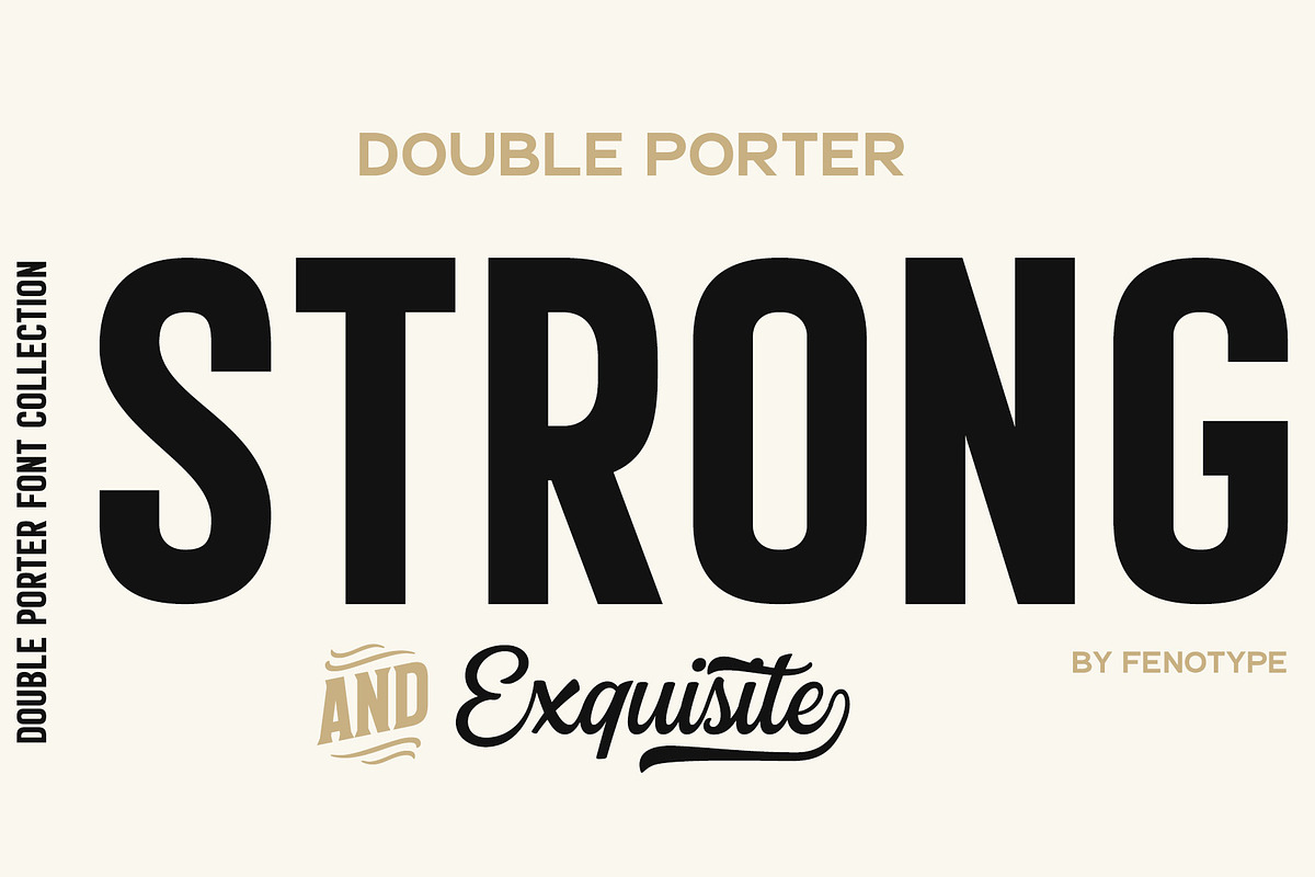 Double Porter 12 FONTS + EXTRAS preview 4