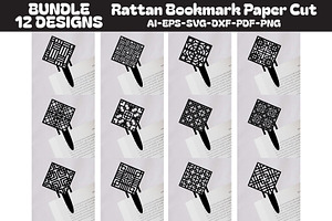 Rattan Clip Bookmark Paper Cut, an Object Graphic by OTVEY DESIGN