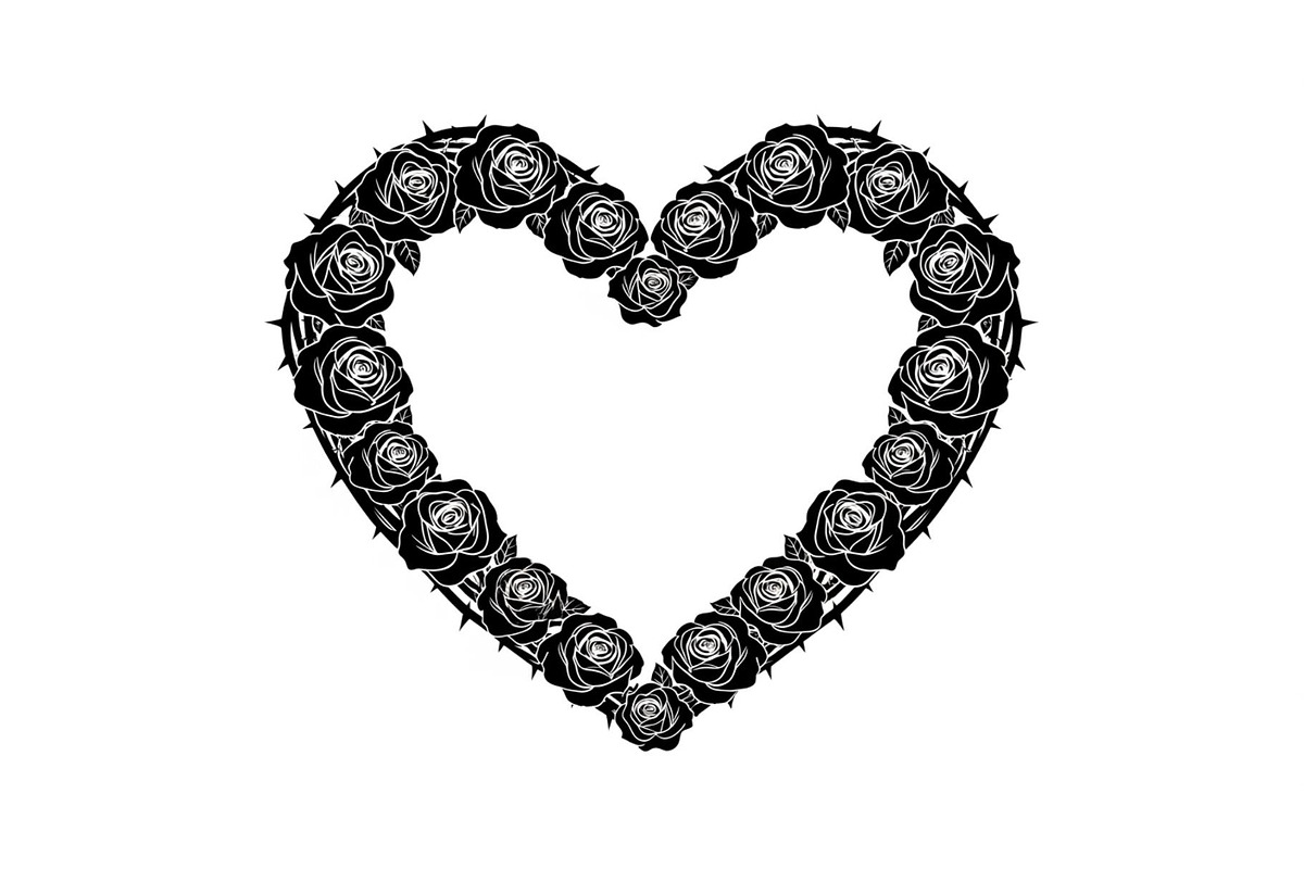 Floral Heart Wreath SVG Bundle, an Illustration by Gaye Art (Photo 16 of 31)