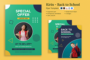Back to school flyer & canva Templat, a Flyer Template by Attype