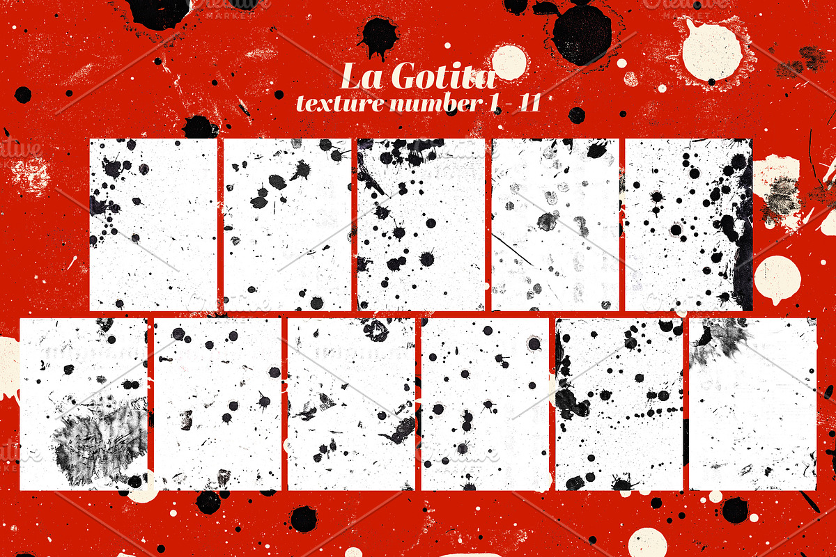 La Gogita: 33 Ink Droplet Textures, a Pattern Graphic by nicholasasmita (Photo 5 of 12)
