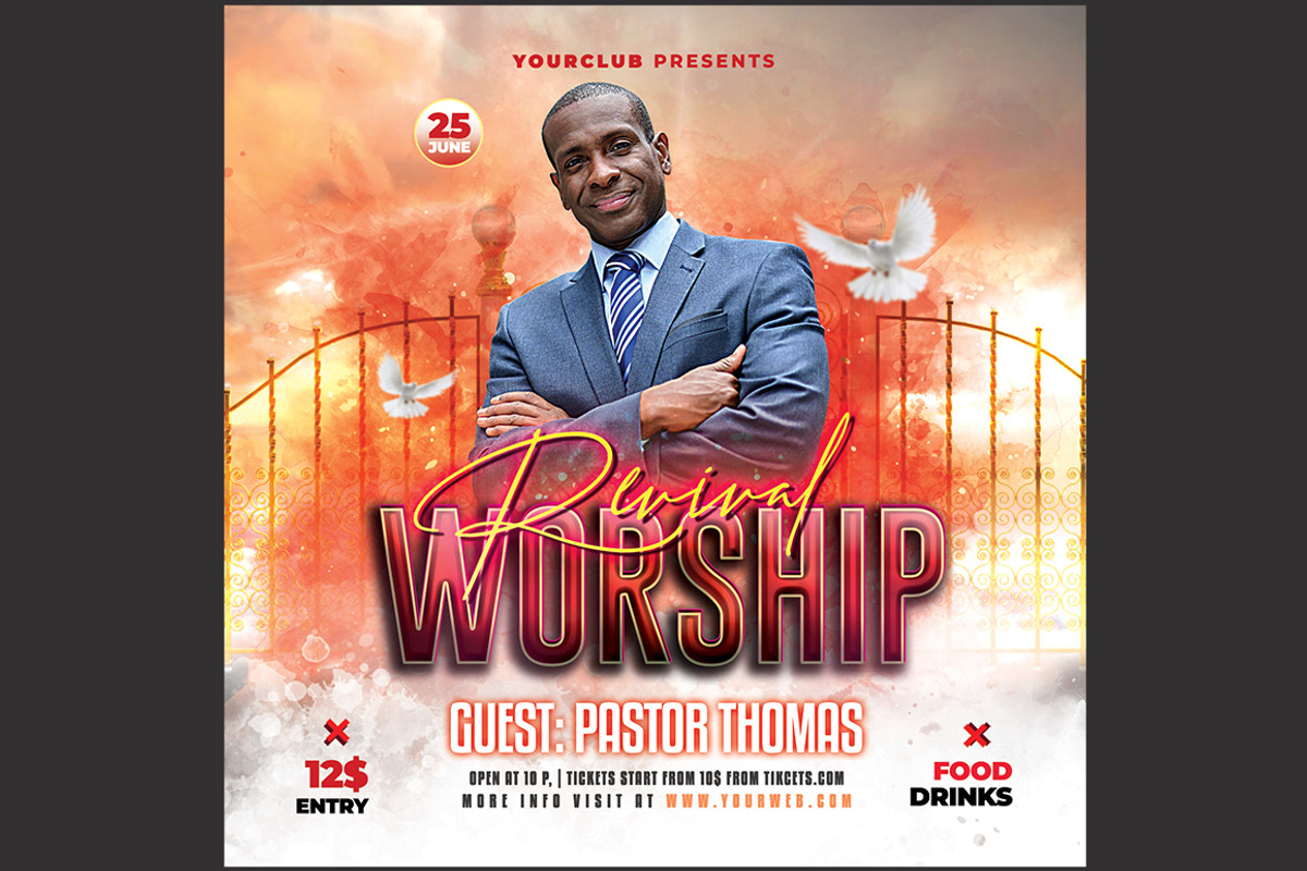 Church Flyer, a Print Template by DSGraphicDesign