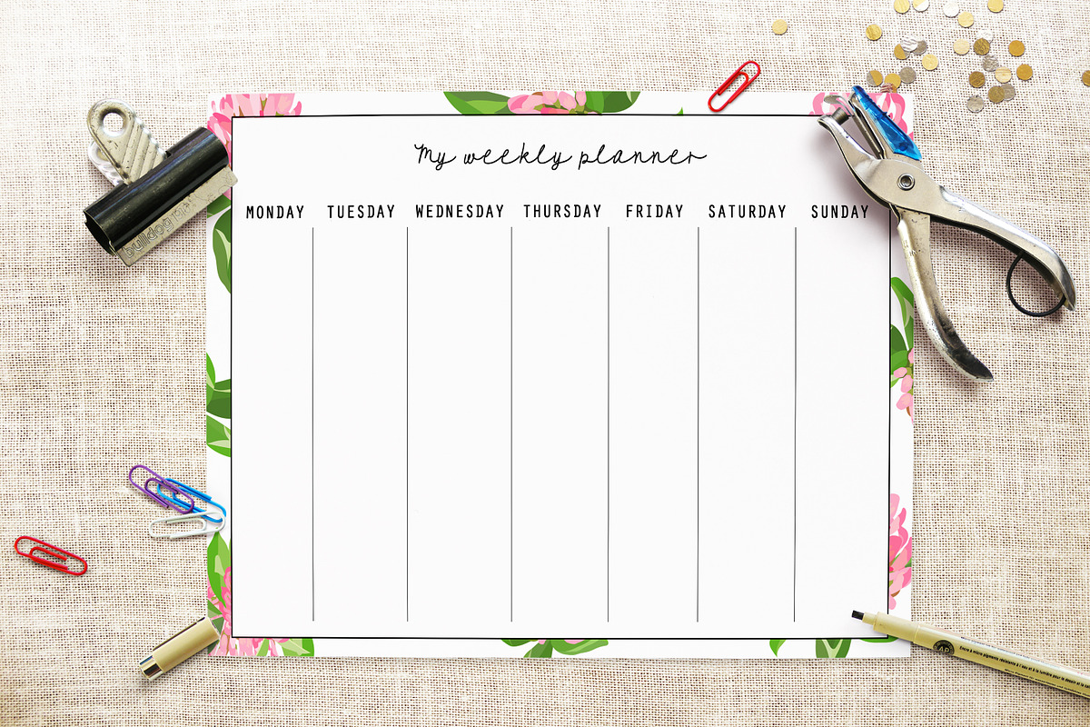 Weekly planner printable, a Stationery Template by mpcprintables (Photo 1 of 2)