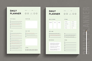 Daily Planner, a Stationery Template by MightyDesign