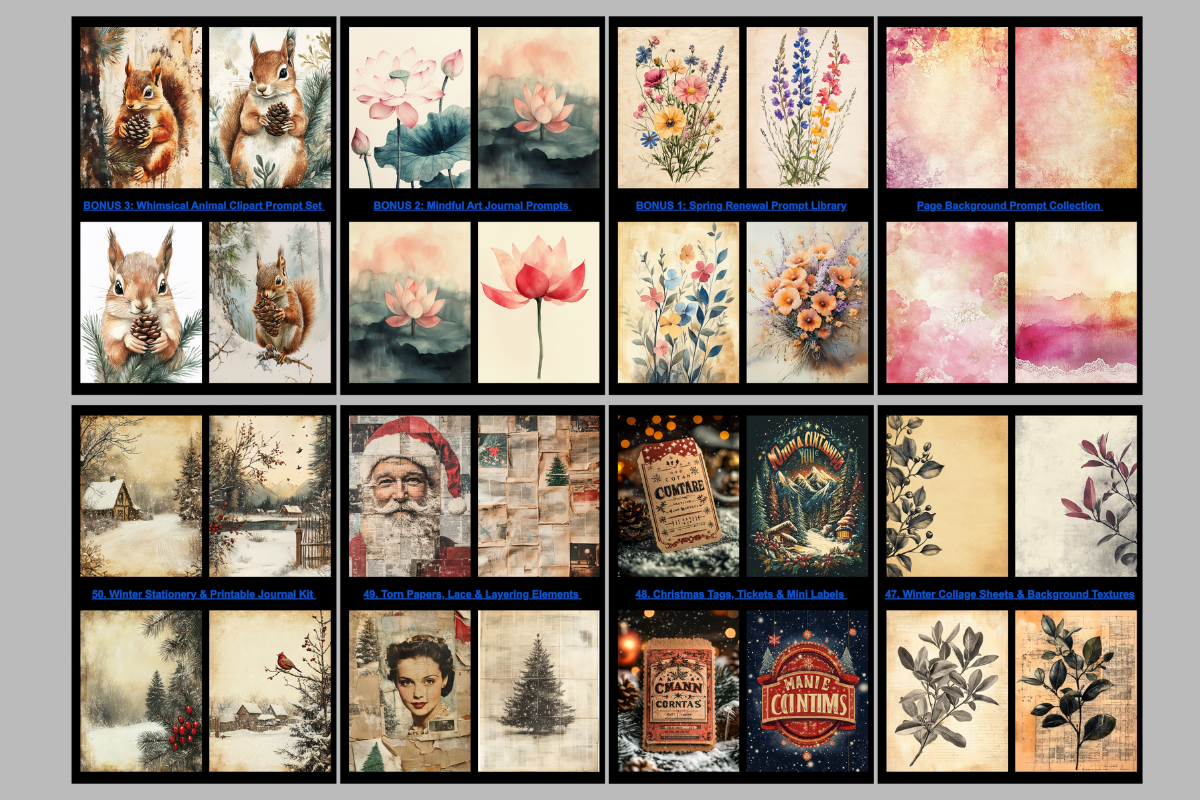 Christmas & Winter AI Prompts Vol 2, an Object Illustration by Daffodil Dream Studio (Photo 5 of 6)