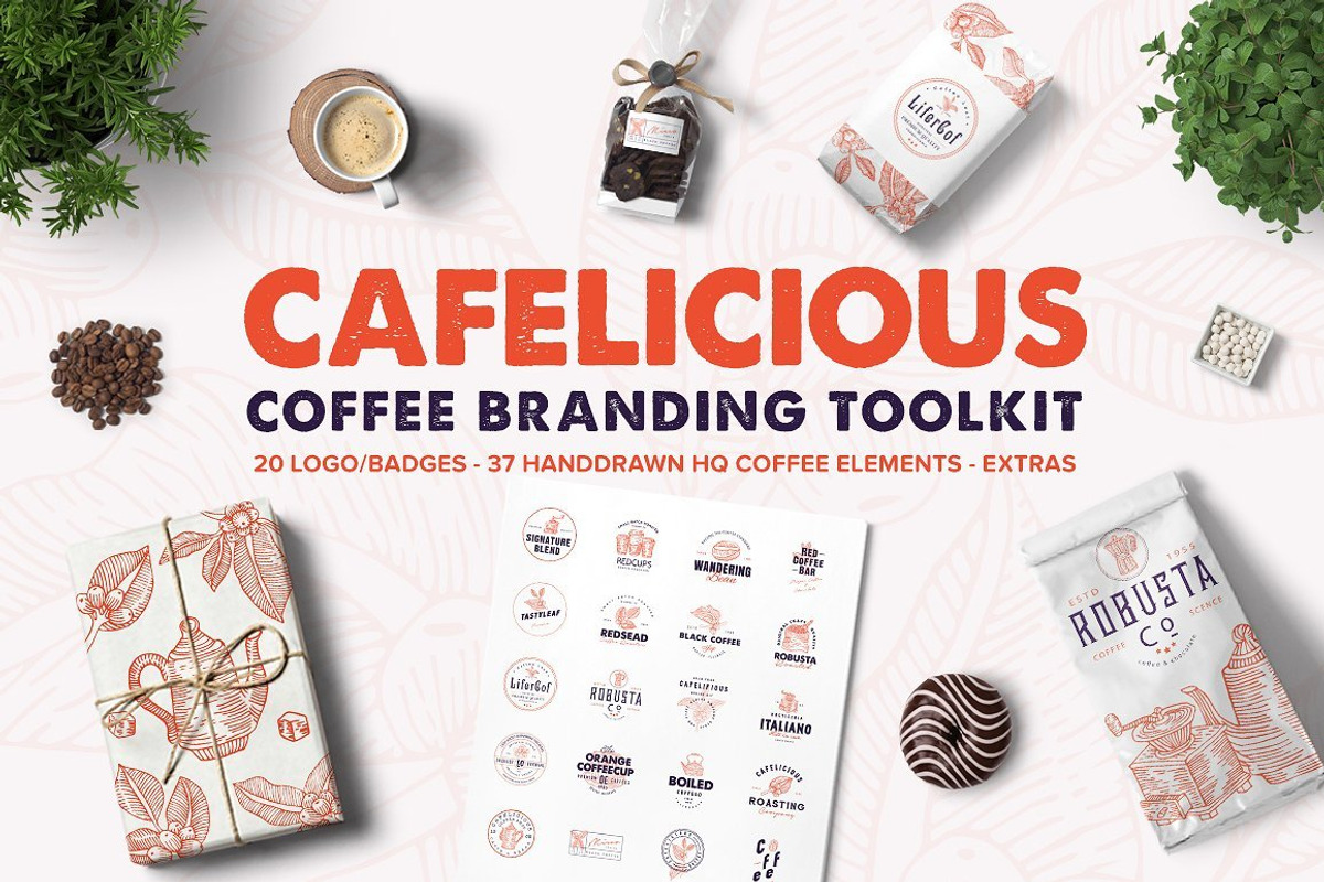 Cafelicious - Coffee Logo Kit, a Branding & Logo Template by LovePowerDesigns (Photo 1 of 12)