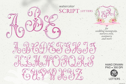 Crest wedding script letters png