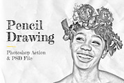 Pencil Drawing Photoshop Action, an Action Add-On by VividFrame (Thumbnail 1 of 8)