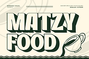 Matzy Food - Branding Logo Font, a Sans Serif Font by Nirmana Visual (Thumbnail 1 of 15)