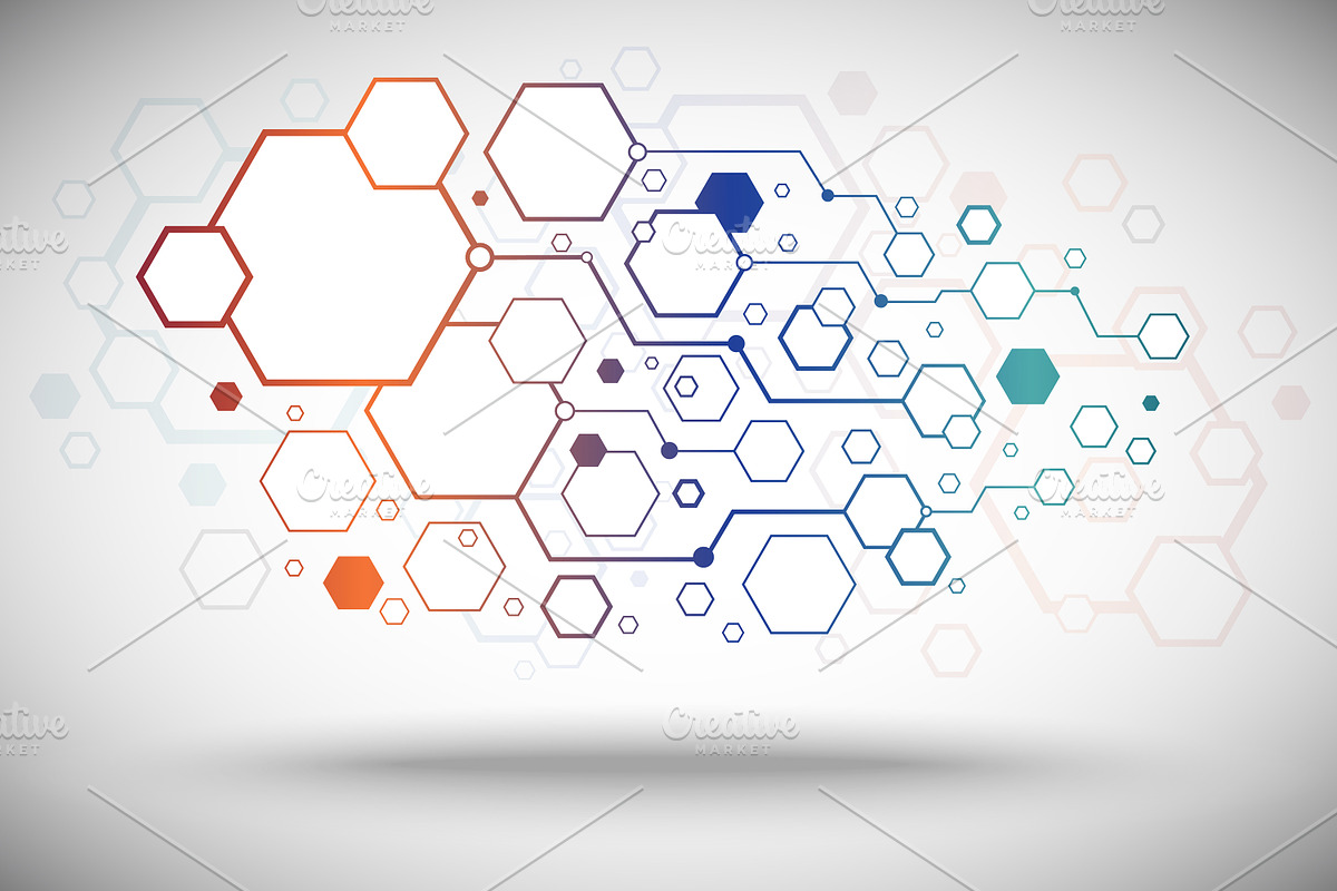 Abstract background. Set cells., a Technology Illustration by NickSorl Shop