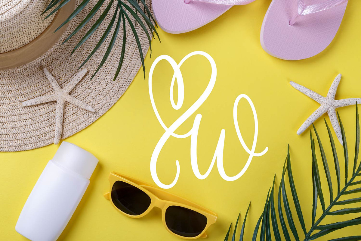 Mono Hearts - A Monogram Heart Font preview 8