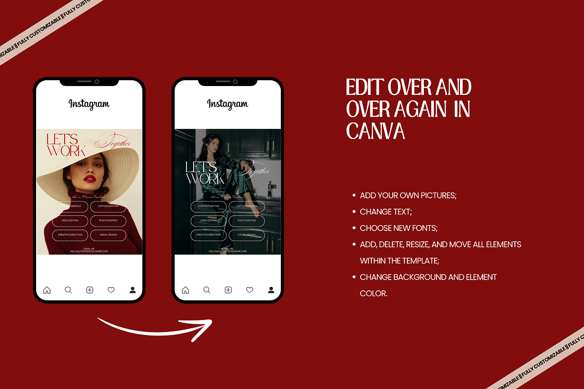 RED | Social Media Template preview 7