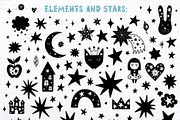 Starry Typeface - Font with Clipart, a Script Font by Velliniki (Thumbnail 7 of 8)