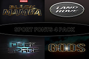 Sport Font 4 Pack, a Sans Serif Font by thedesignshark (Thumbnail 2 of 16)