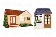 Cottage house illustrations, an Illustration by Thursdaypaper (Thumbnail 3 of 4)