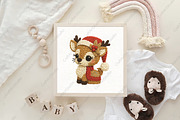 Christmas Reindeer Crochet PNG, an Illustration by CraftArtStudio (Thumbnail 4 of 4)