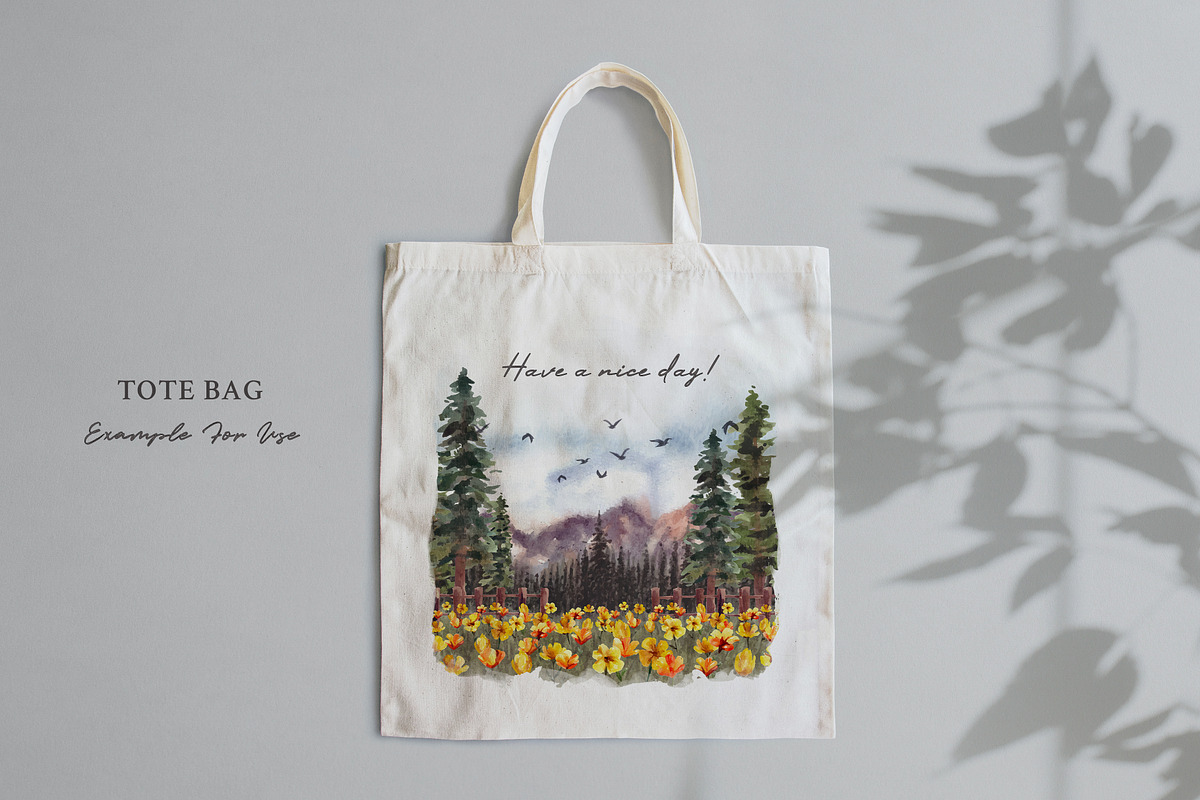 Watercolor Flowers & Landscapes, an Object Illustration by Yorda Studio (Photo 8 of 10)