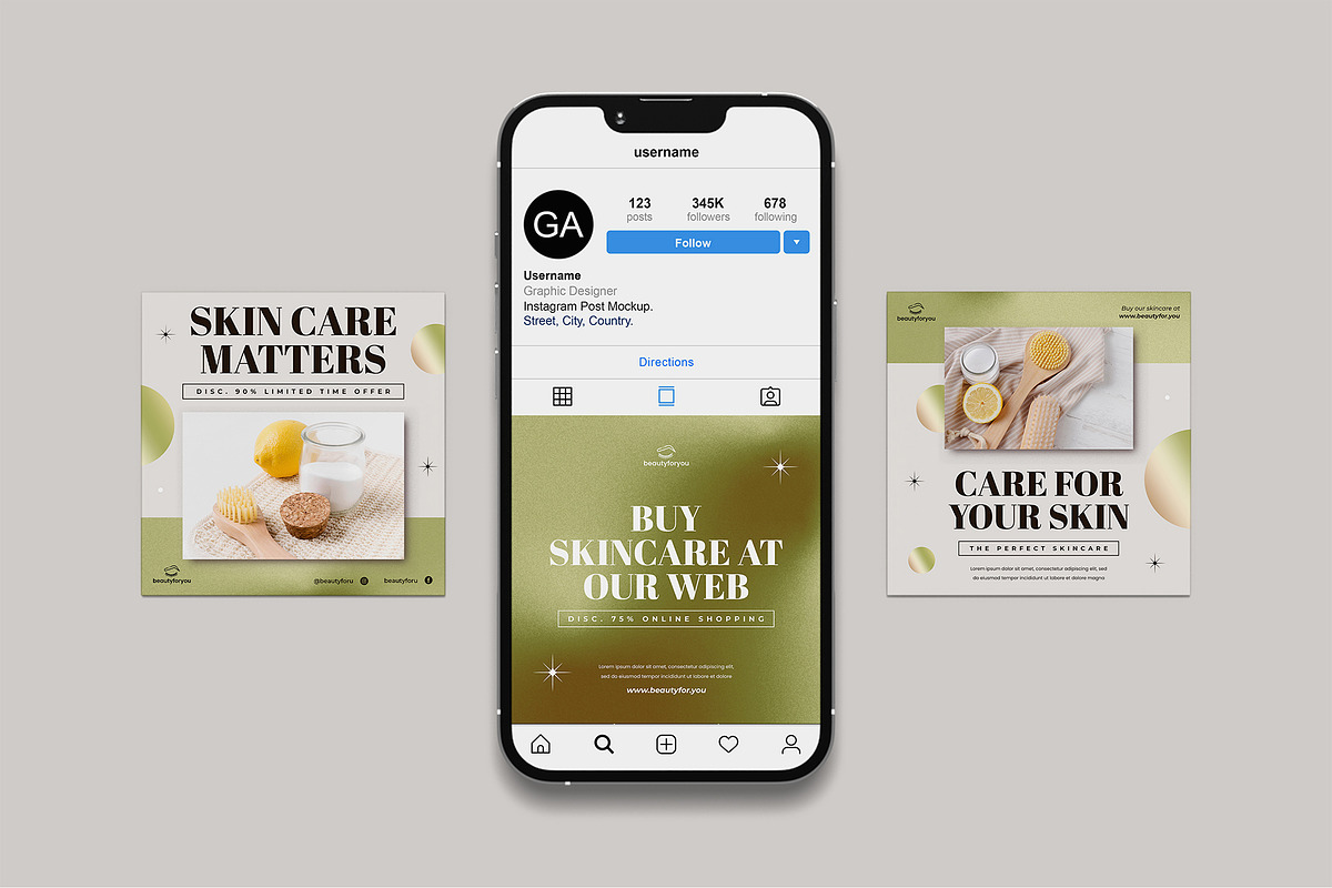 Instagram Post Mockup Bundles, an iPhone Mockup by Graphic Aesthetic (Photo 9 of 22)