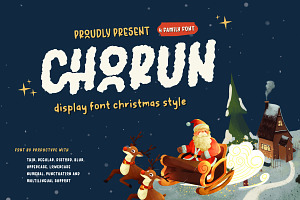 Chorun - Christmas Display Font, a Sans Serif Font by productype1