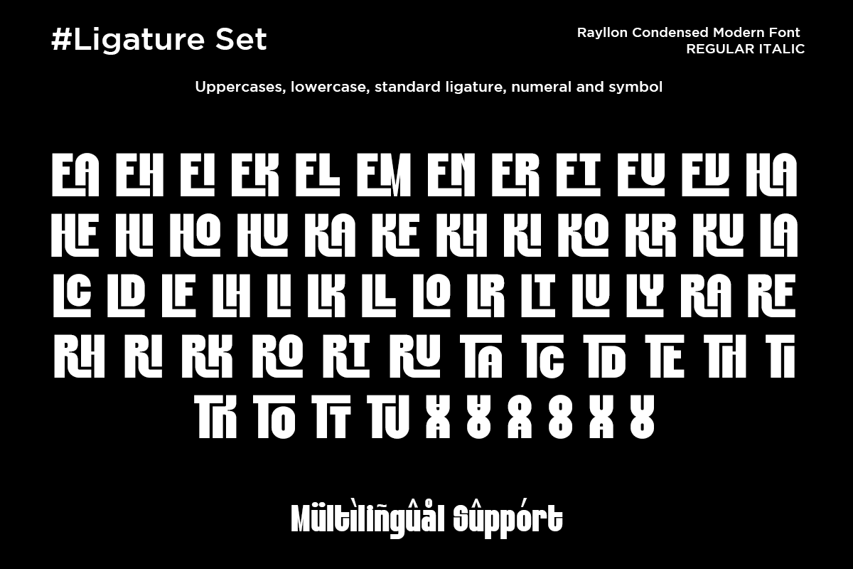 Rayllon - Condensed Modern Font, a Sans Serif Font by Say Studio (Photo 12 of 12)