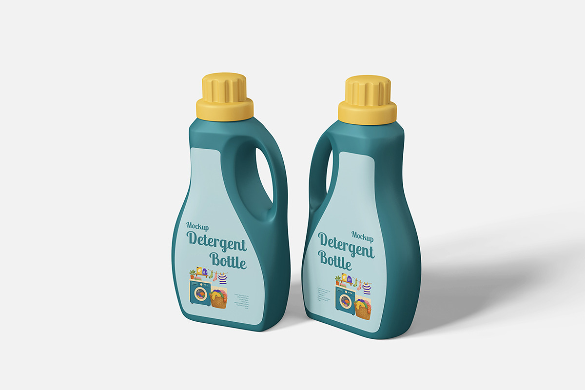Versatile Detergent Bottle Mockup, an Advertising Mockup by bimockup (Photo 3 of 6)