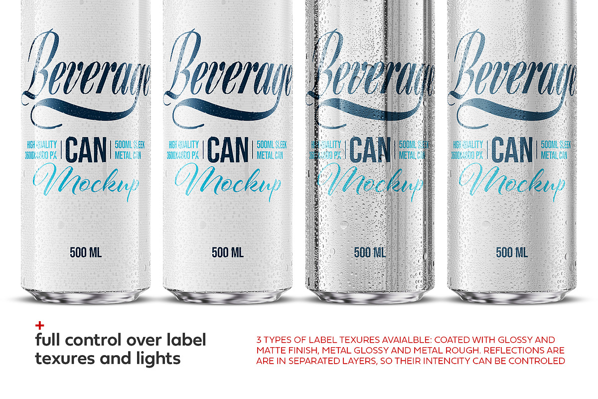 500ml Classic Can Mockup | ANIMATED, a Packaging Mockup by AY Mock-Ups (Photo 7 of 15)