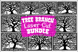 Tree Branch Laser Cut Panel Bundle, a Graphic by jahid234