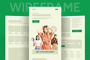 Fashion Wireframe UX Design Layout, a Wireframe Template by ContestDesign (Thumbnail 1 of 7)