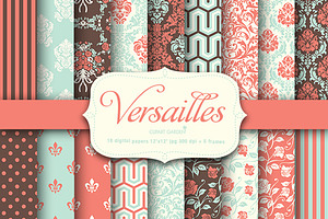 18 Versailles style papers + frames