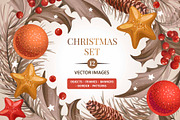Christmas Set 2, a Background Graphic by Yulia Ogneva (Thumbnail 1 of 7)