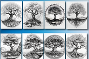 Tree Mandala Coloring Book for Adult, an Animal Illustration by Design Home (Thumbnail 4 of 7)