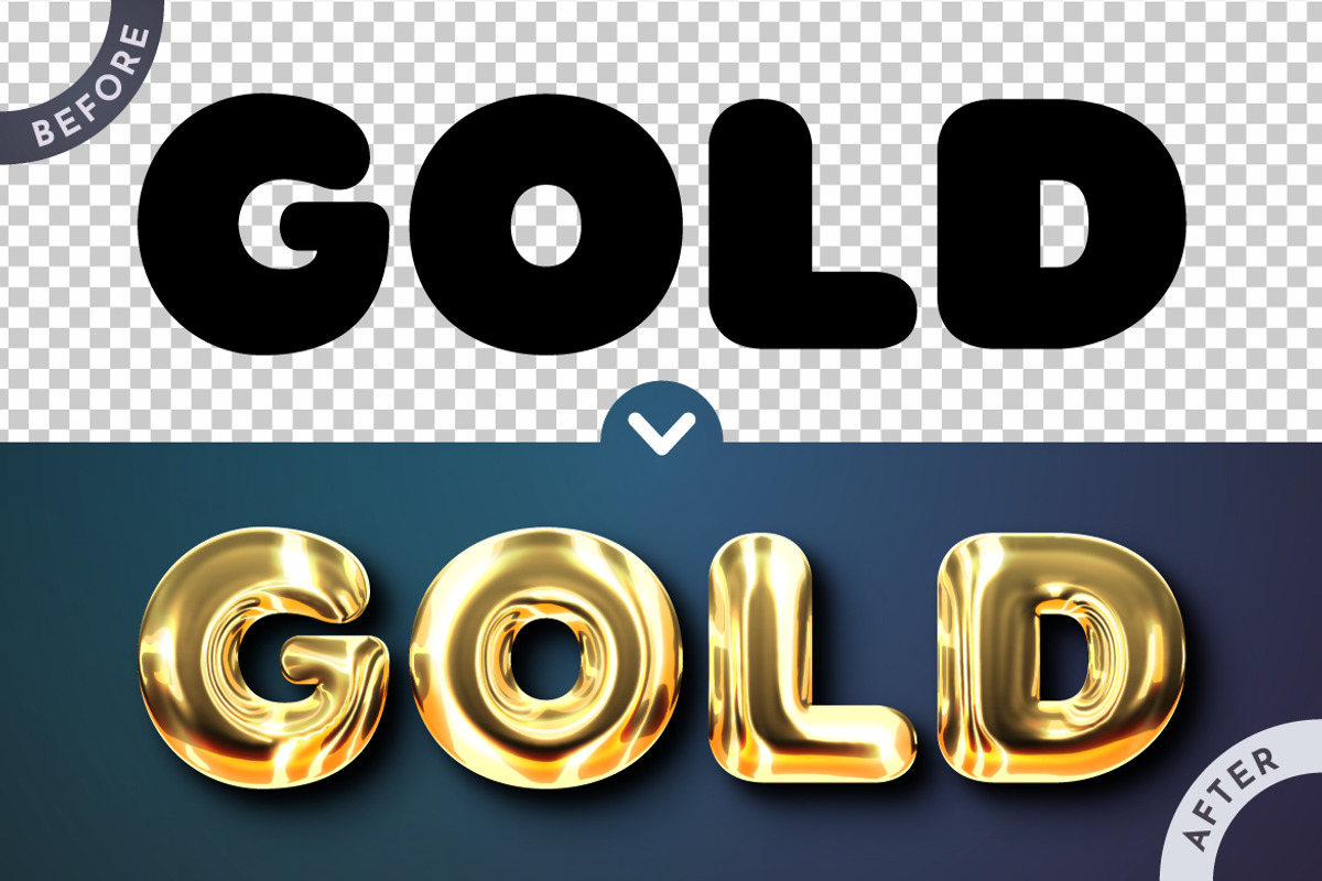 5 Metal Editable Text Effects, a Layer Style Add-On by rwgusev (Photo 2 of 7)